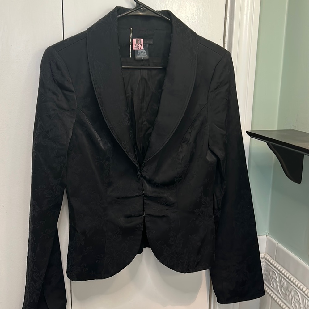 Black Satin Tuxedo Jacket